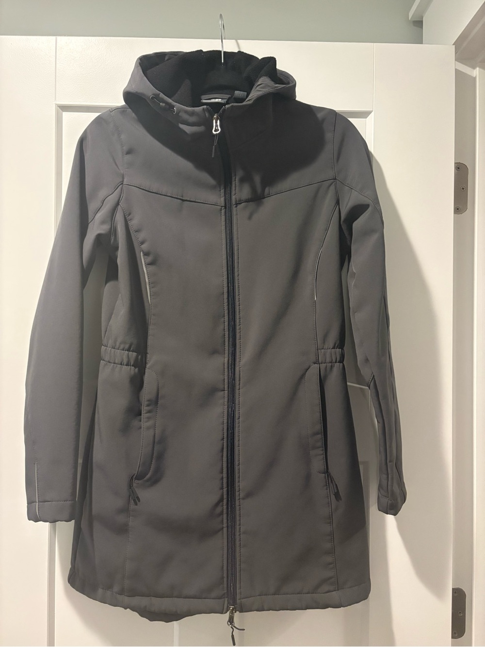 New Balance Women's Hooded Gray Puffer Coat